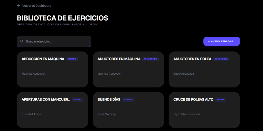 Biblioteca de Ejercicios